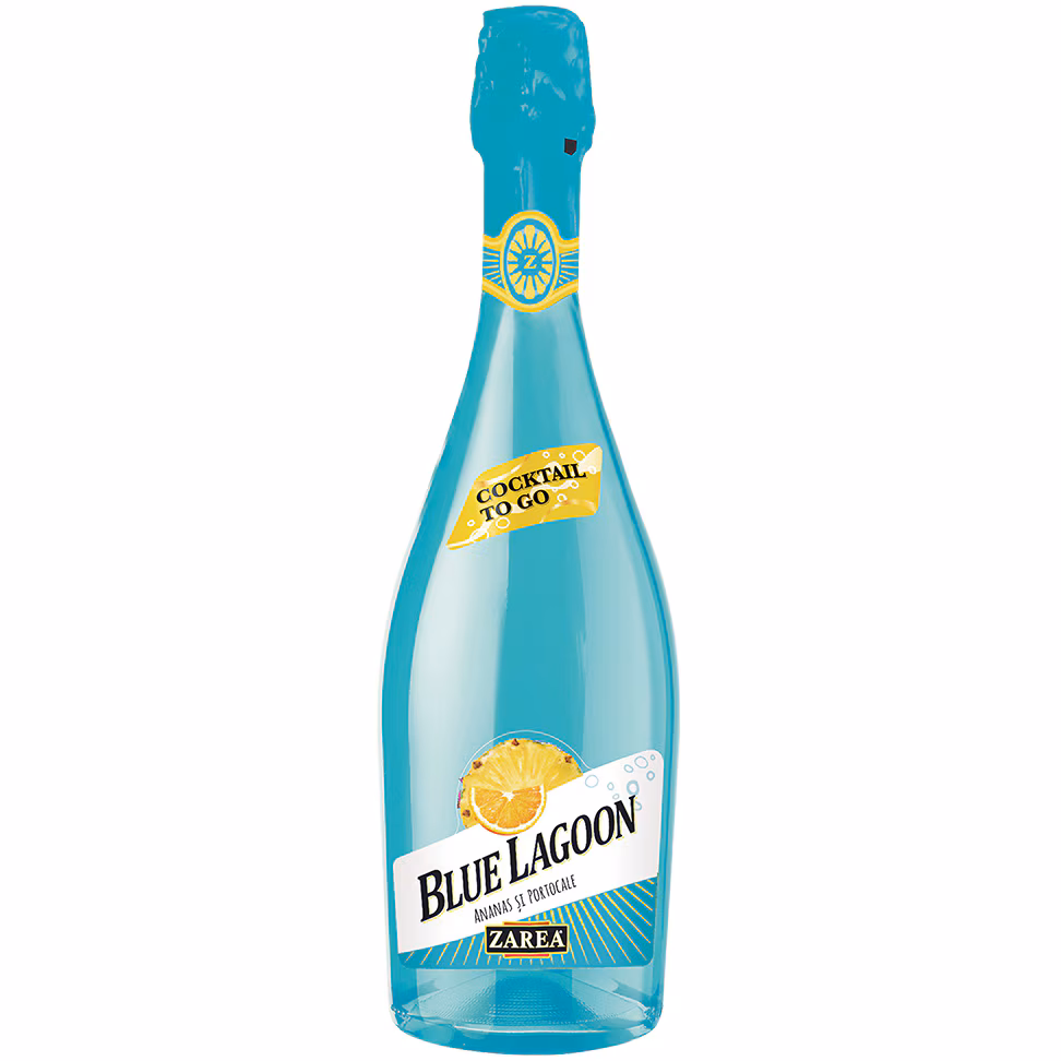 ZAREA BLUE LAGOON 0.75L 7% COCKTAIL EFERV CU SUC DE ANANAS SI PORTOCALE 5942017010021