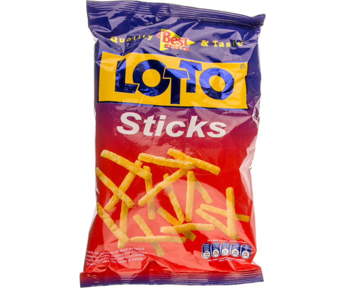 LOTTO STICKS SNACK CU BRANZA 70GR(24BUC/BAX) 6425881211194