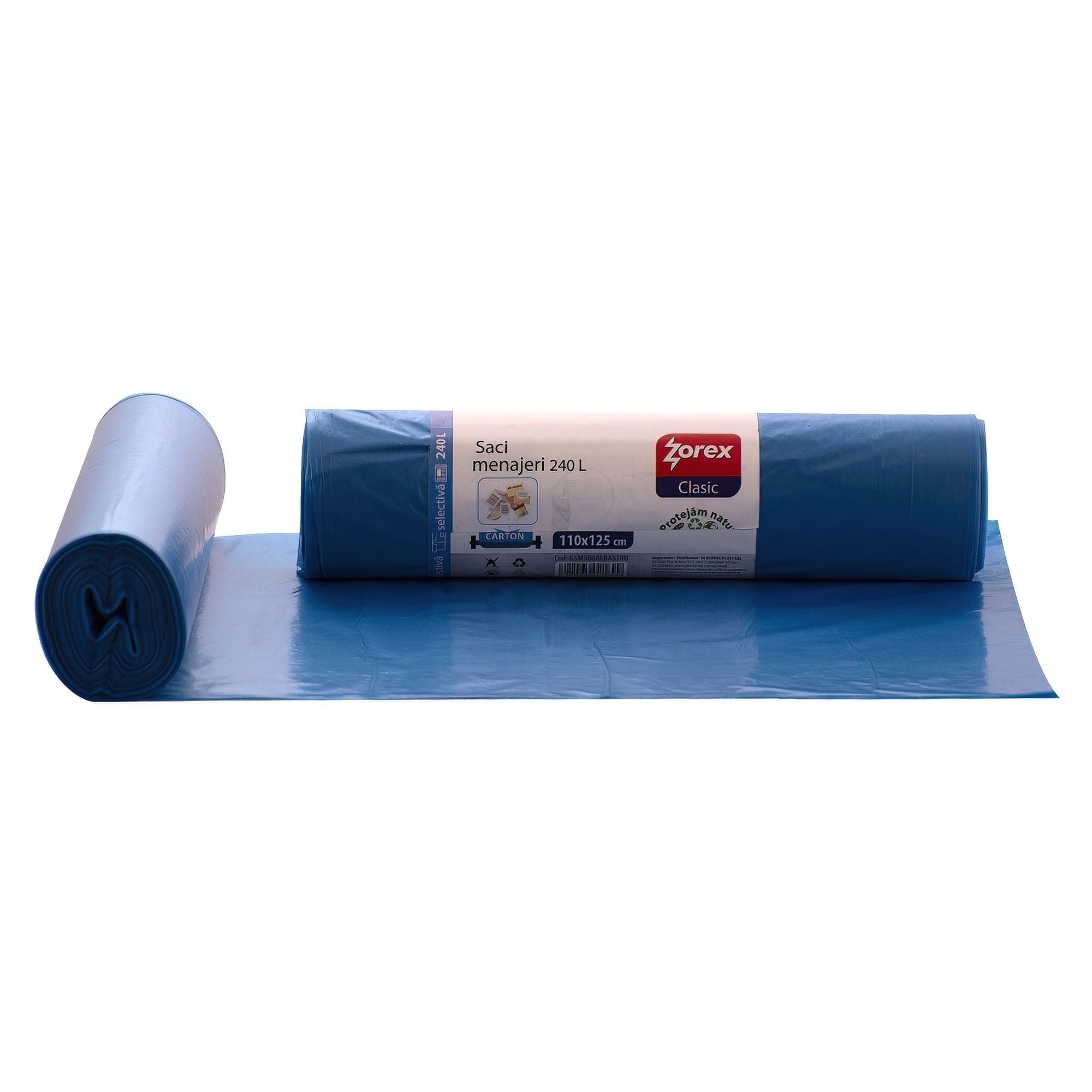 ZOREX Saci albastri 240L LDPE 10/rola 6422465021699