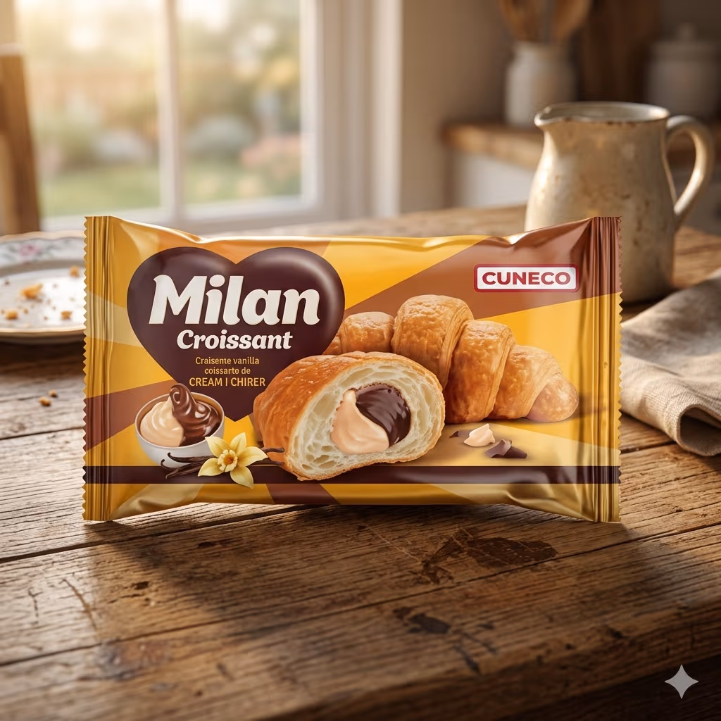 CROISSANT MILAN CACAO VANILIE 45G (40BUC/BAX) 6427823000279