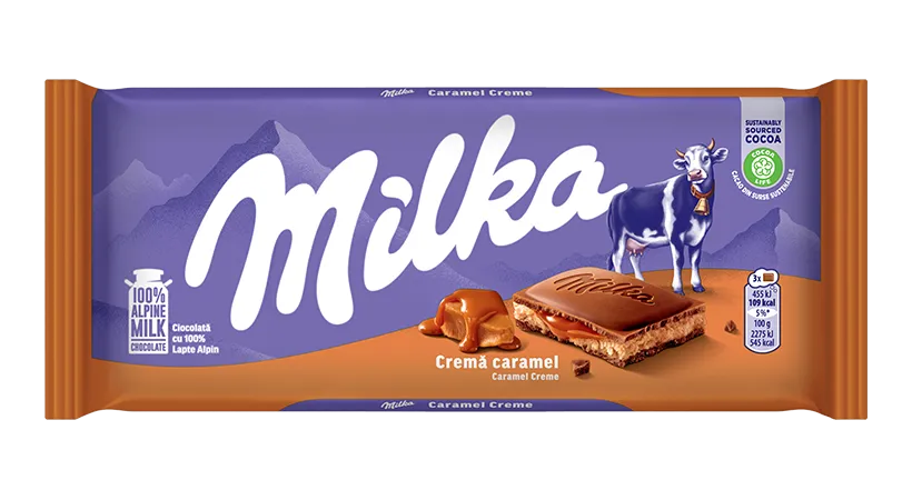 MILKA CIOC. CARAMEL CREAM 100g (23buc) 7622201103064