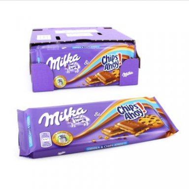 MILKA CIOCOLATA CHIPS AHOY 100GR (22BUC/CUT) 7622210454362