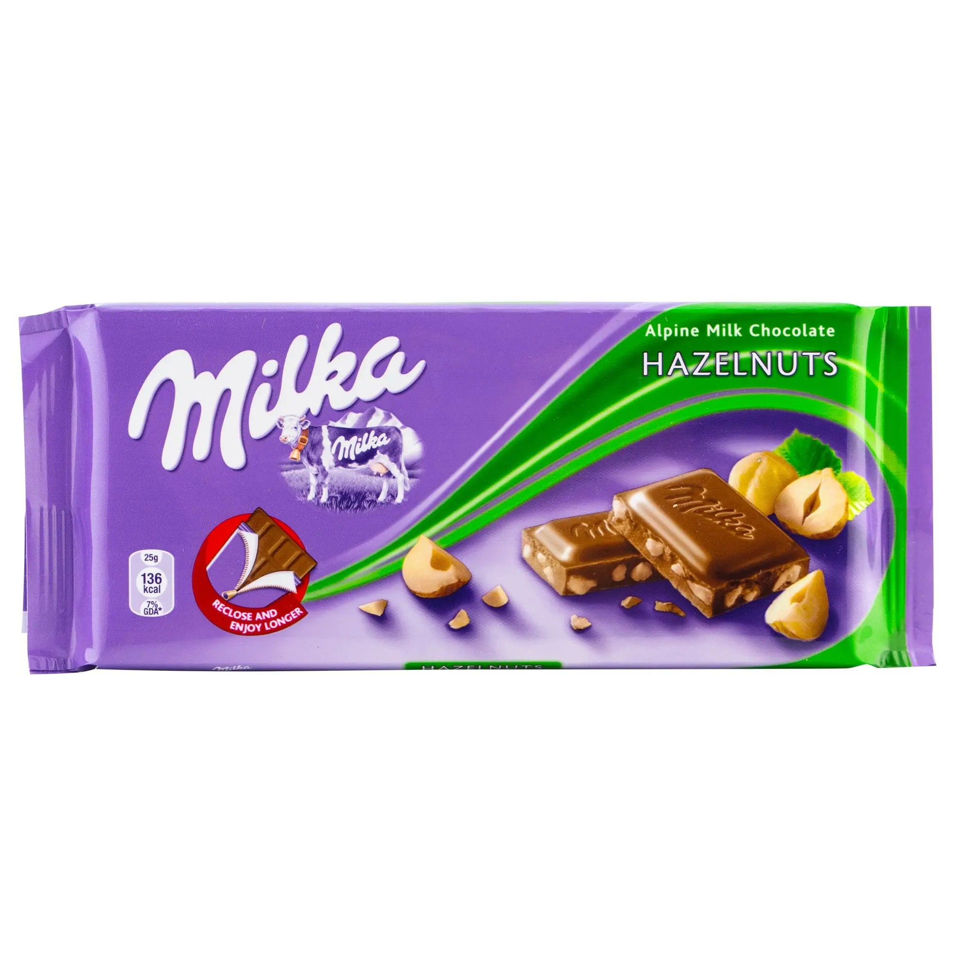 MILKA CIOCOLATA CU ALUNE MACINATE 90GR (25BUC/CUT) 7622202269097
