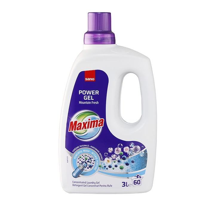 SANO MAXIMA POWER GEL MOUNTAIN FRESH (60sp) 3L (detergent gel de rufe 60 utilizari) 7290102992171