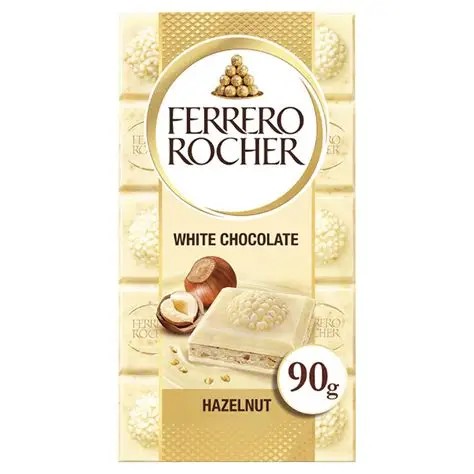 FERRERO ROCHER TABLETE HAZELNUT WHITE G90X8 8000500359884