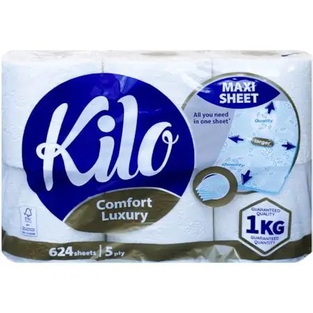 HARTIE IGENICA KILO COMFORT LUXURY 5 STRATURI 104 FOI NEPARFUMAT 6422138040385