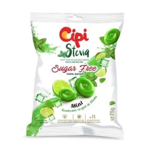 CIPI DROPS STEVIA MENTA 75GR (12BUC/BAX) 5941871507661