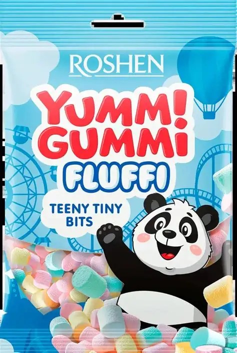 ROSH.YUMMI GUMMI FLUFFI TEENY TINY BITS 65GR (11BUC/CUT) 4823077646843