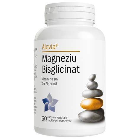 ALEVIA MAGNEZIU BISGLICINAT VIT.B6 CU PIPERINA 60 CPS VEGETALE 6423602018053