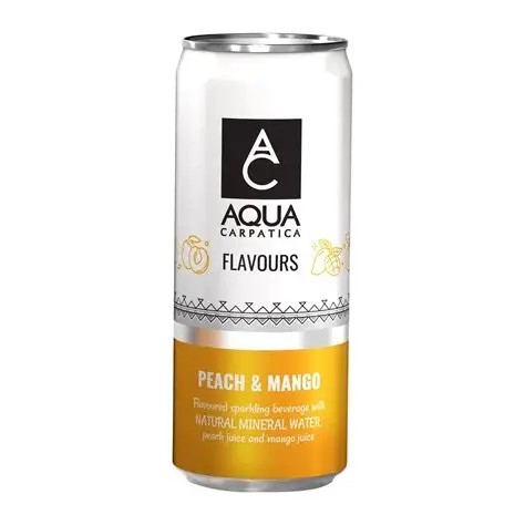 AQUA CARPATICA FLAVOURS PEACH&MANGO 330ML SGR(24BUC/BAX) 5942326402371
