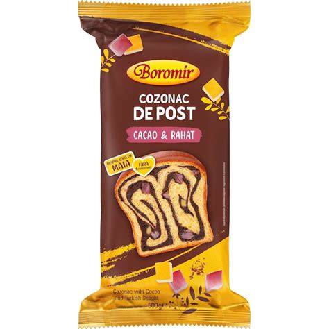 BOROMIR COZONAC DE POST CACAO-RAHAT 500GR(9BUC/BAX) 5941300014104