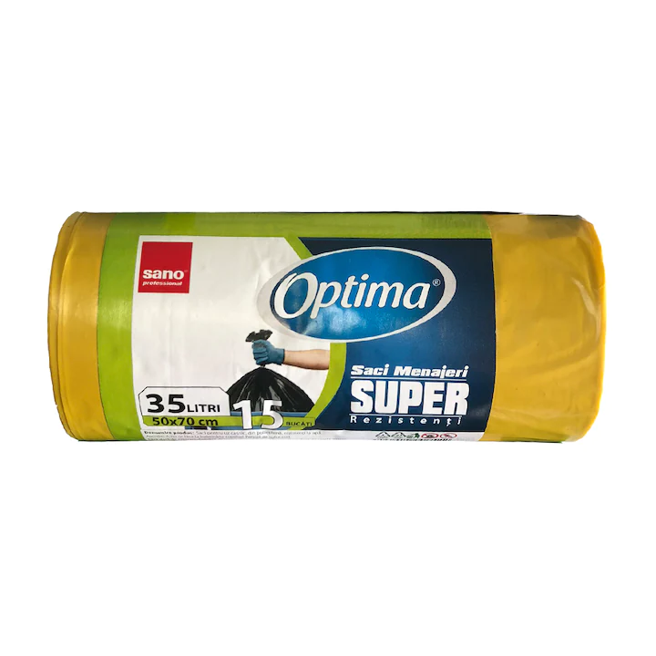 OPTIMA SACI SUPER 35L,15.50*70 GALBENI (SACI MENAJ GALBENI) 7290014006997