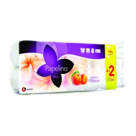 PAPELINO Hartie igienica Piersica 3 str 8/set 6422465034040