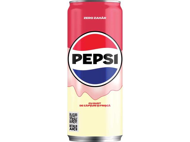 PEPSI ZERO CU GUST CAPSUNI SI FRISCA 330ML 5942204008282