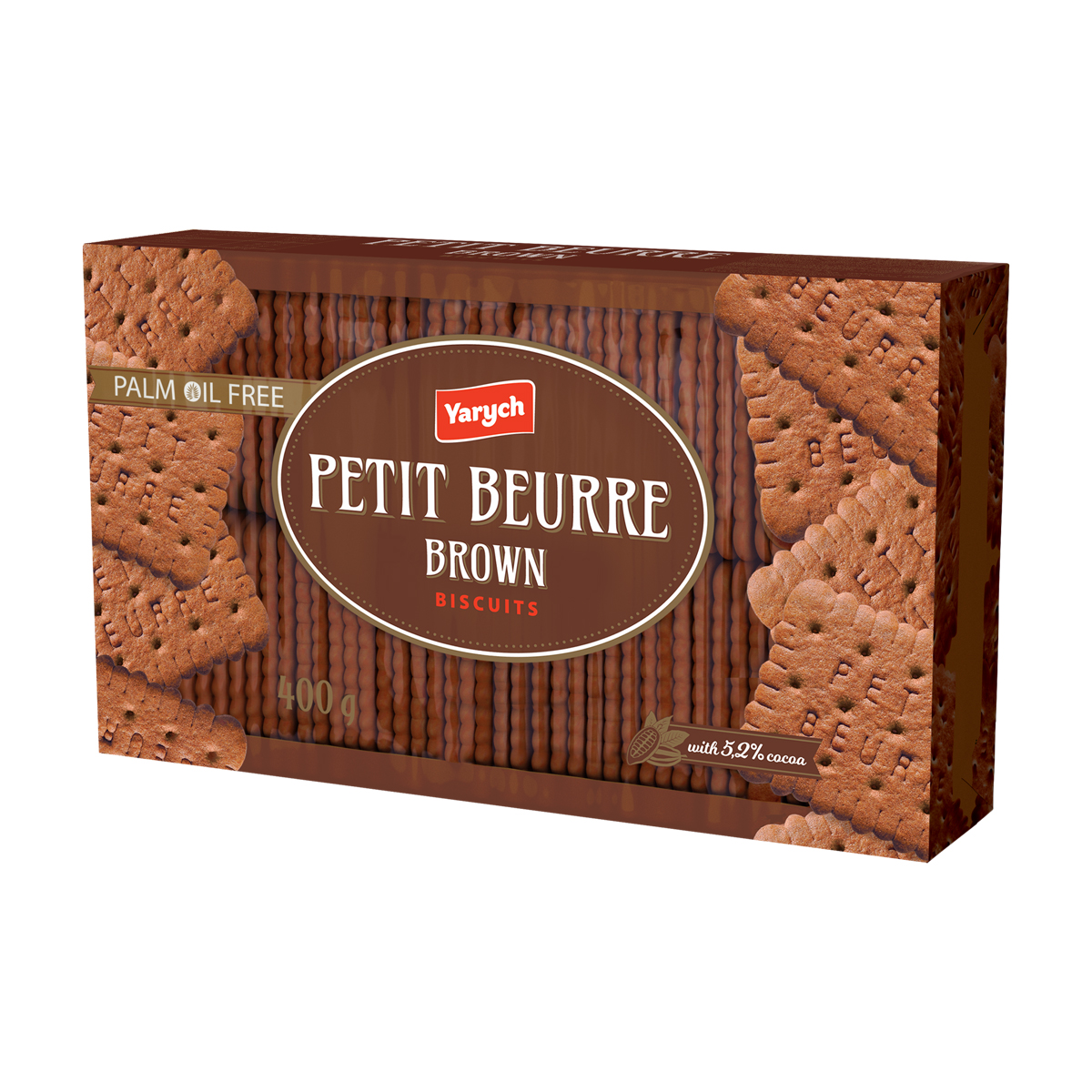 YARYCH PETIT BEURRE BROWN 400GR (16BUC/BAX) 4820154486903