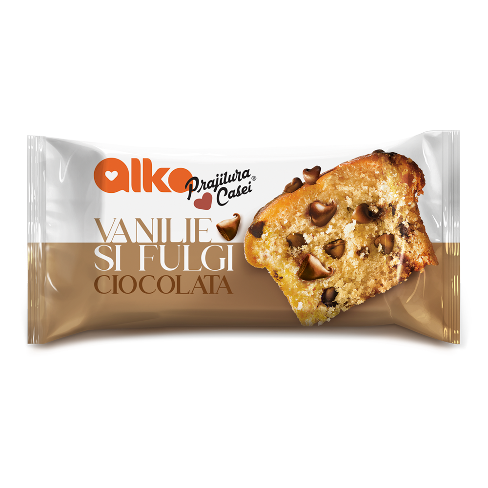 ALKA PRAJITURA CASEI VANILIE SI FULGI CIOCOLATA 300GR (12BUC/BAX) 5941035004111