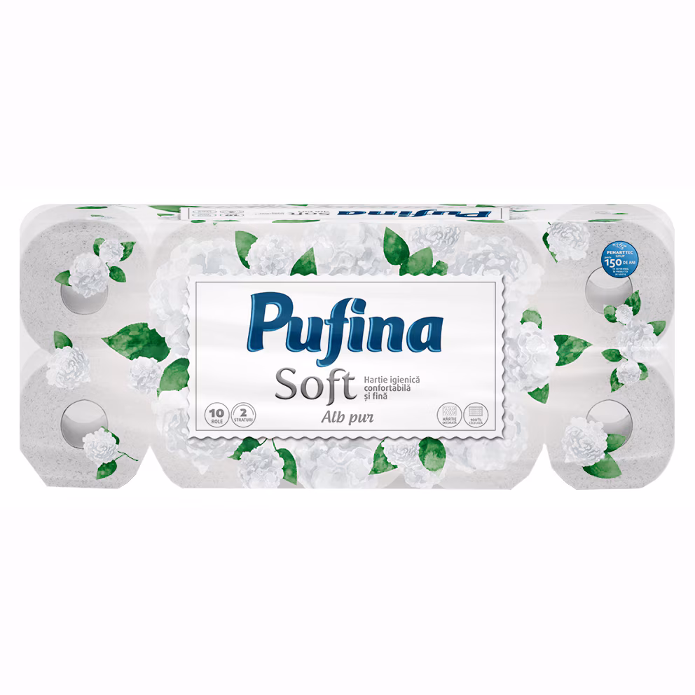Hartie Pufina Soft Alb 10role 6422295000314