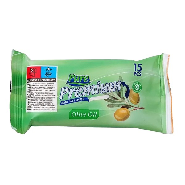 PURE PREMIUM servetele umede de buzunar pentru copii 15buc 36BUC 08681212066071