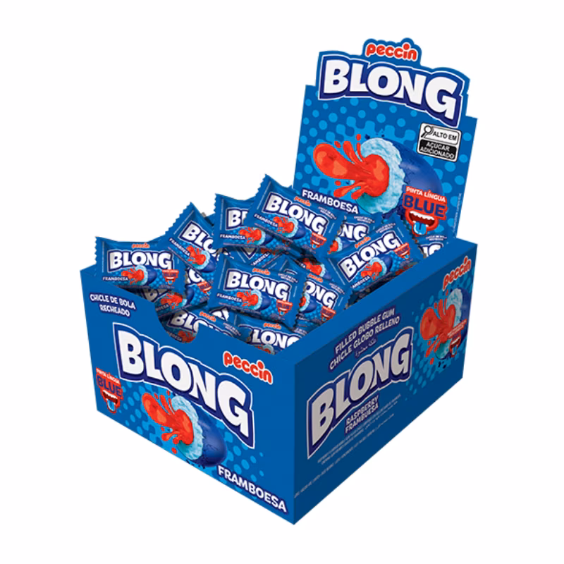 GUMA BLONG PECCIN ALBASTRU/VERDE/ROSU 200GR (24BUC) 7896306617652