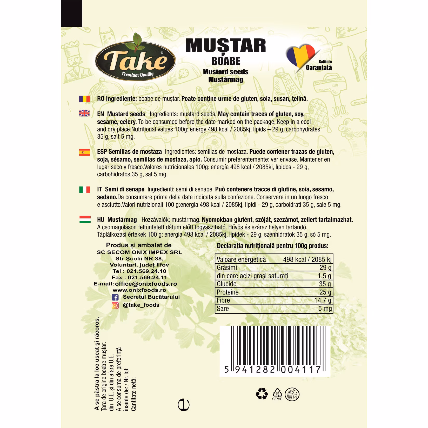 TAKE MUSTAR BOABE 20GR (20BUC/CUT) 5941282004490