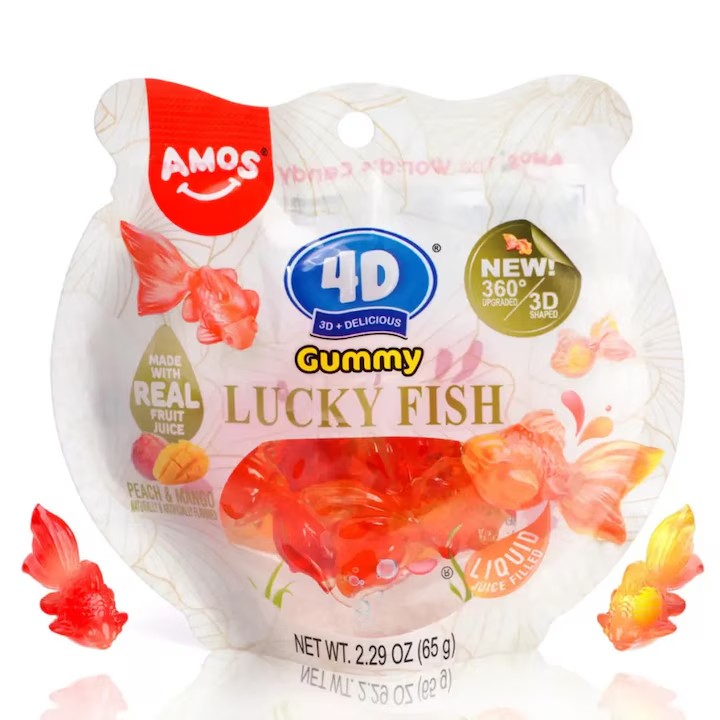 4D GUMMY FISH MANGO&PIERSICA 60GR (12BUC/CUT) 6936756275987