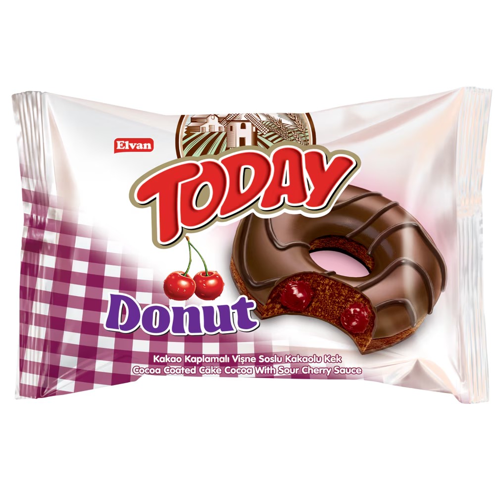 TODAY DONUT CHERRY 45GR(24BUC/CUT) 8693029604216