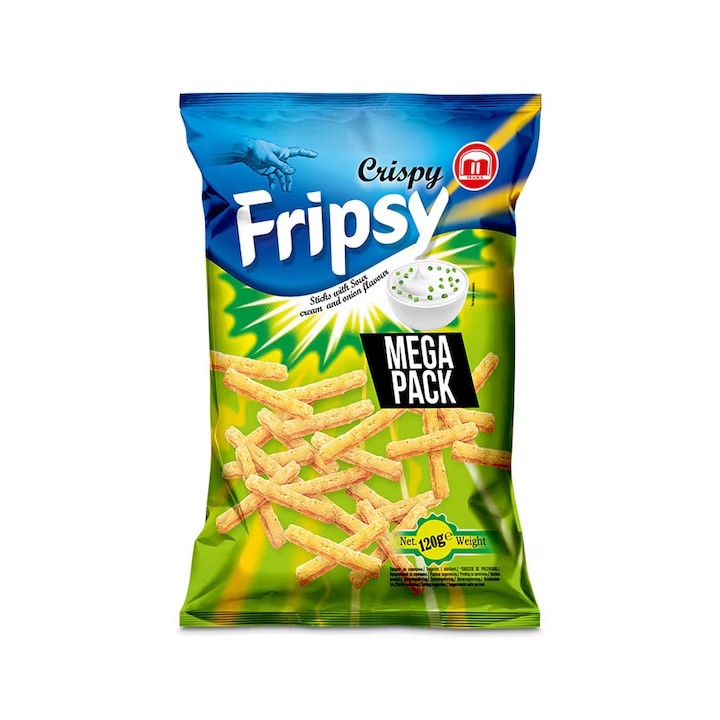 FRISPY MEGA SMANTANA&CEAPA 120GR (12BUC/BAX) 5310264000247