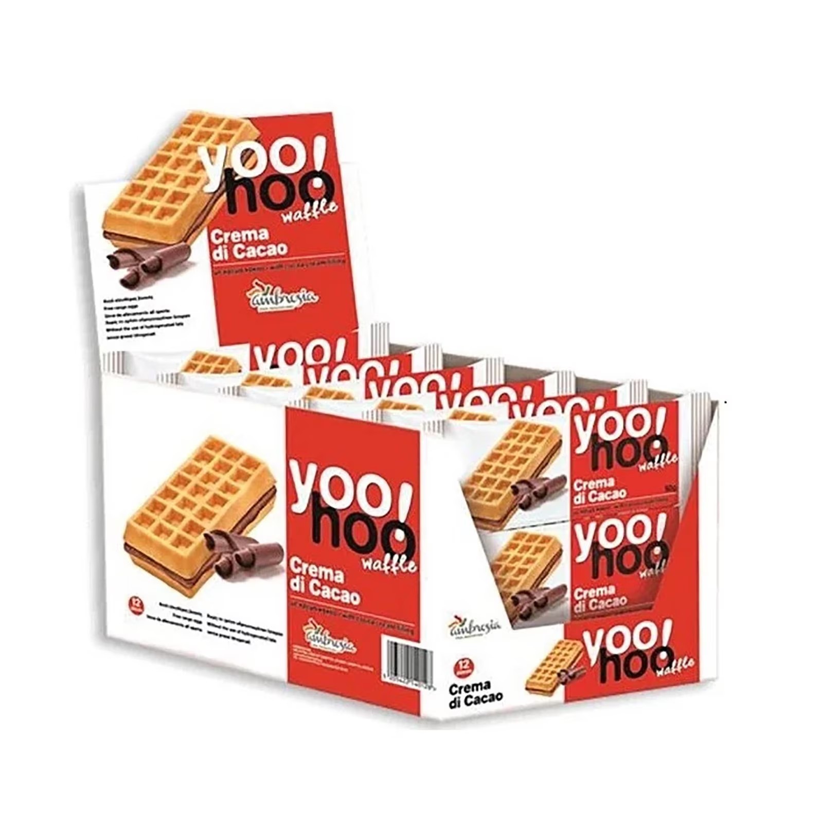 YOOHOO WAFE SANDWICH CU CREMA CACAO&ALUNE 50GR (12BUC/CUT) 5205422270375
