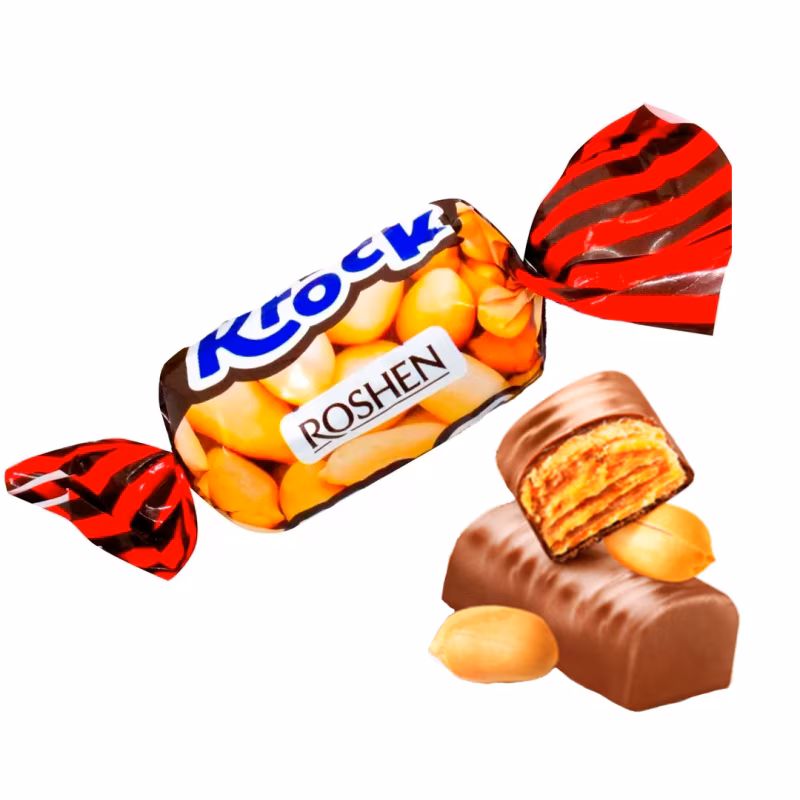 BOMBOANE KROCK CU ARAHIDE&GLAZURA CACAO 500 GR 4823077646362