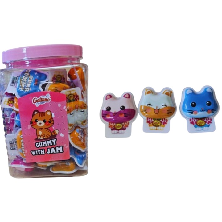 JELEURI GUMMY CANDY CAT  13 G 50 BUC 1 X 12 BUC 6426980520897