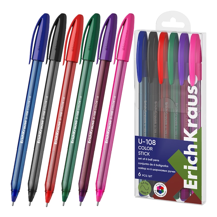 SET 6 PIXURI ERICHKRAUSE U-108 STICK COLOR (6BUC/SET) 4041485610229