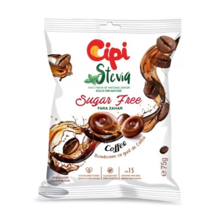 CIPI DROPS STEVIA CAFEA 75GR (12BUC/BAX) 5941871507708