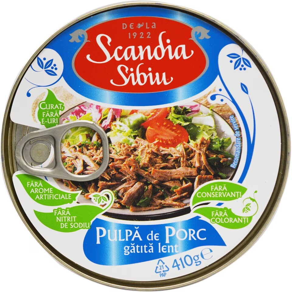 SIBIU PULPA DE PORC GATITA 410GR (6BUC/SET) 5941341047932