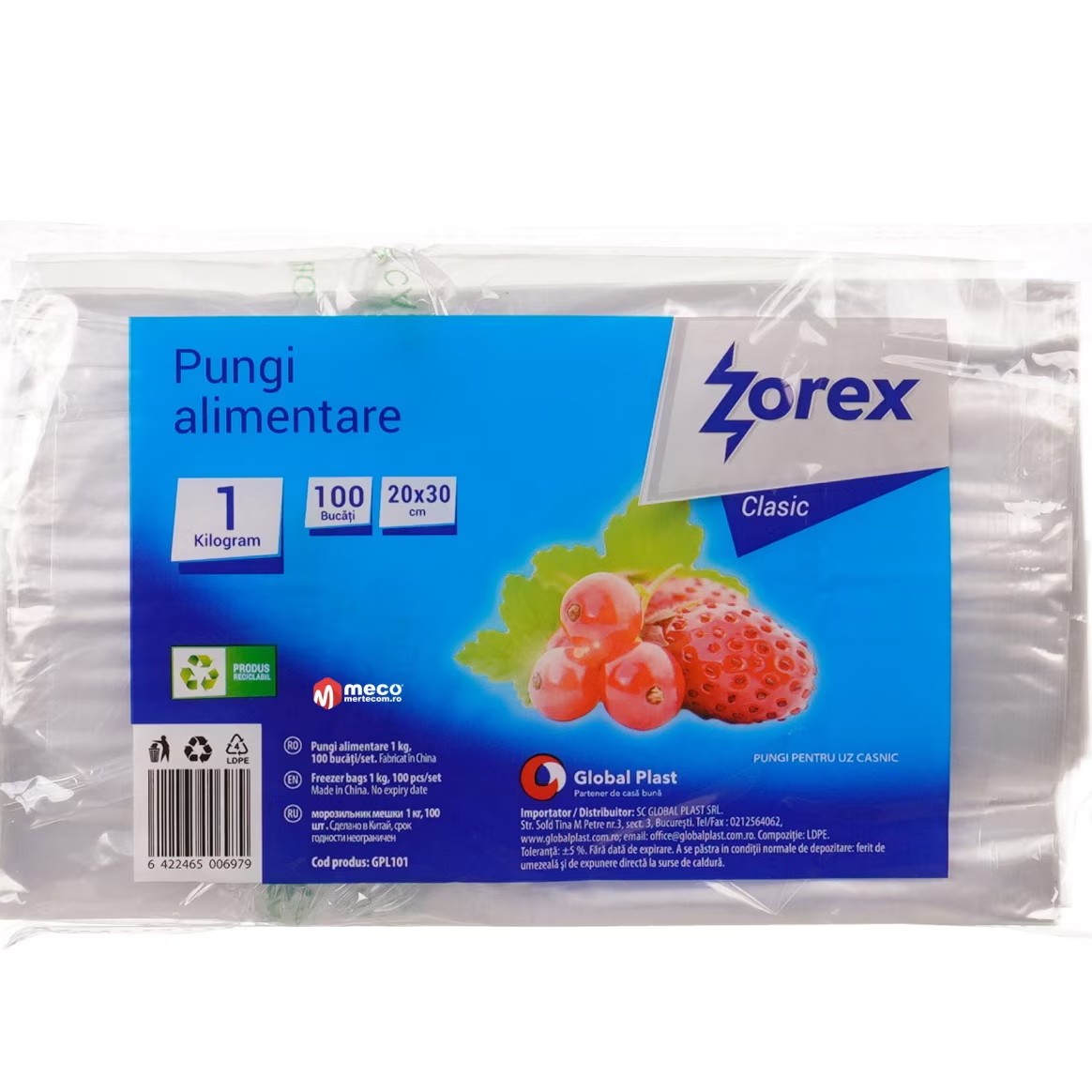 ZOREX PUNGI CONGELATOR 1KG (100BUC/SET) 6422465006979