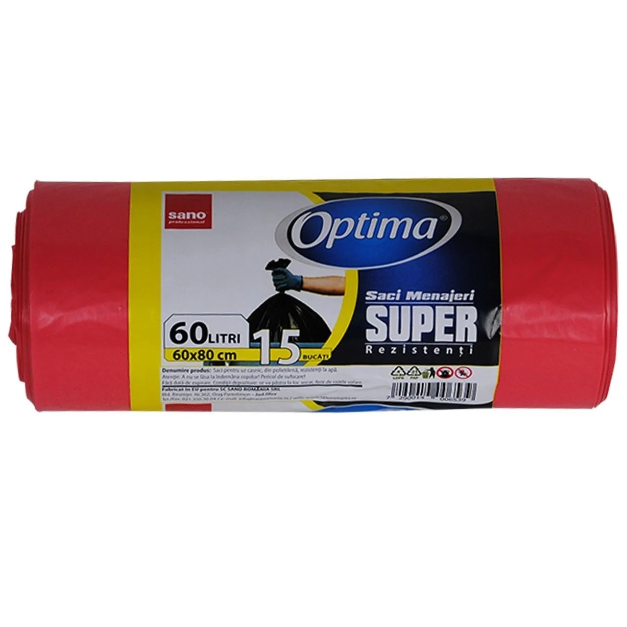 OPTIMA SACI SUPER ROSII 60L 7290014007055