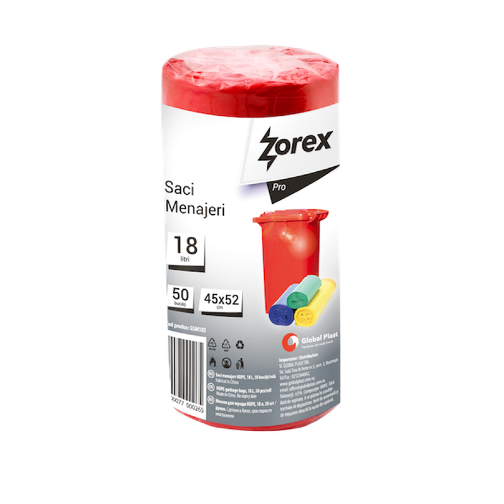 ZOREX Saci rosii 20L 50/rola 3800077000265