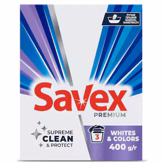 SAVEX DETERGENT PUDRA MANUAL 400G WHITES&COLORS 3SP 3800024017599
