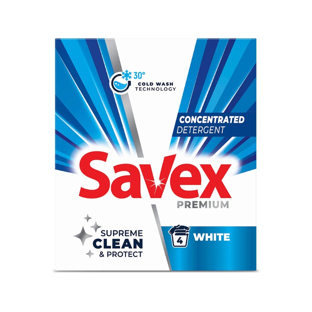 SAVEX DETERGENT PUDRA AUTOMAT 320G WHITE 4SP 3800024049774