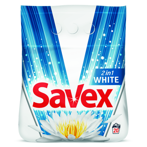 SAVEX DETERGENT PUDRA AUTOMAT 2KG 2IN1 WHITE 20SP 3800024022111