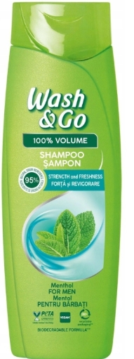 WASH&GO SAMPON MENTHOL 360ML (6BUC/BAX) 8008970056821