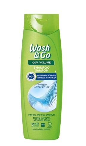 WASH&GO SAMPON ANTI-DANDRUFF  180ML (9BUC/BAX) 8008970056685