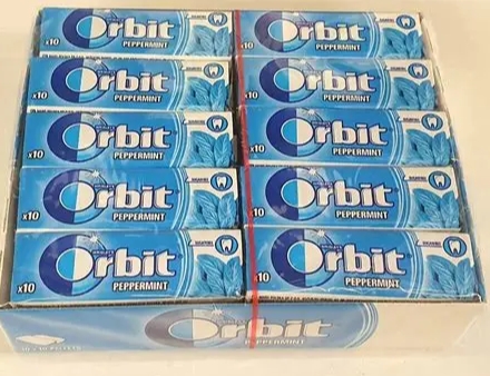ORBIT PEPPERMINT PELLETS FR.ZAHAR 14GR (30BUC/CUT) 4009900008433