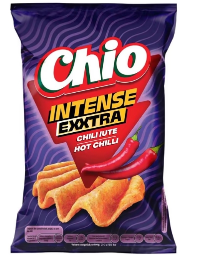 CHIO CHIPS EXTRA INTENSE CHILLI IUTE 120GR (10BUC/BAX) 5941445677417