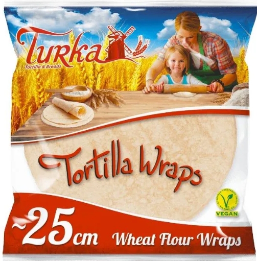 TORTILLA CU PORUMB TURKA  25CM 360G 6BUC/BAX 5904405410479