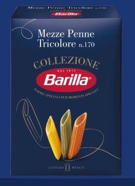 BARILLA MEZZE PENNE TRICOLORE 500GR 8076809501415