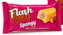 FLASH CAKE SPONGE STRAWBERRY 35GR (24BUC/BAX) 6223013845749