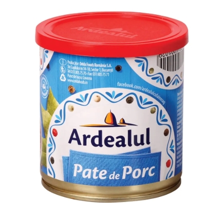 PATE DE PORC ARDEALUL 300GR (6BUC) 5941294001029