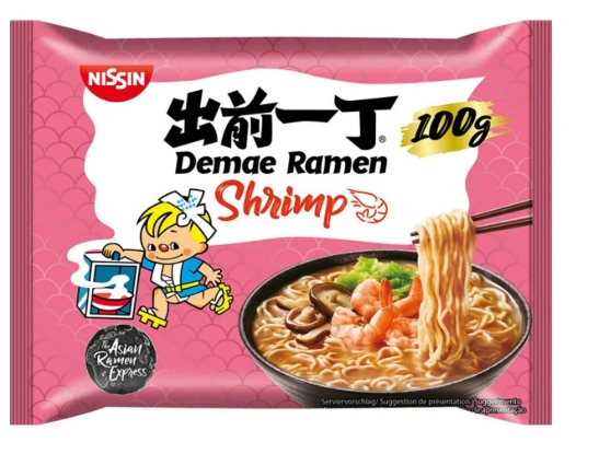 NISSIN SUPA INSTANT RAMEN CREVETI 100G 10BUC/BAX 5997523335311