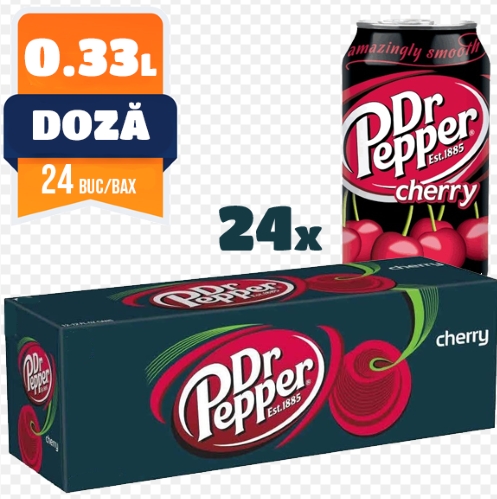 DELLOS DR.PEPPER CHERRY DOZA 330ML SGR (24BUC/BAX) 5940628344108