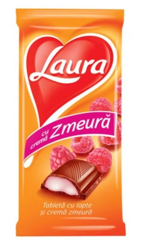 CIOCOLATA LAURA CU ZMEURA 92GR (20BUC) 5941047834768